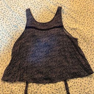 White and blue blouse